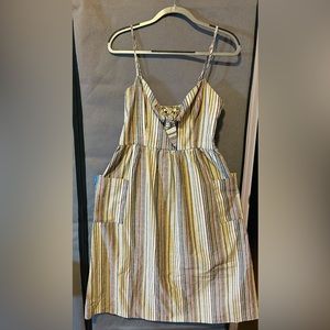 Multicolored Long Dress with Pockets